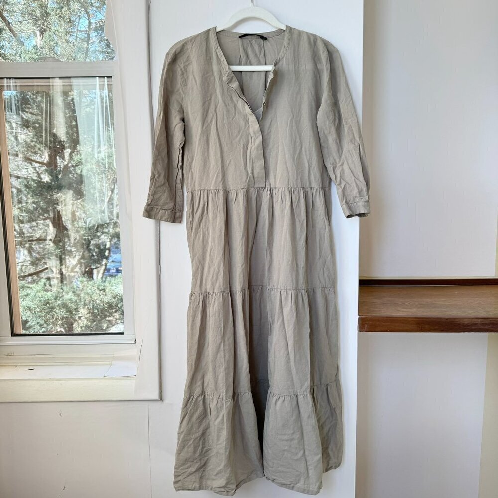 Jenni Kayne James Cotton Linen Maxi Dress XS